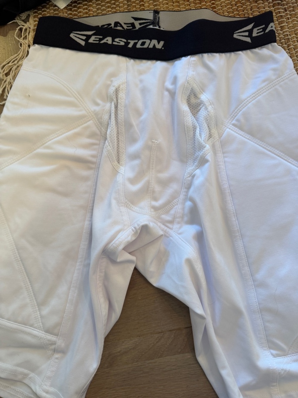 Easton White and Black Athletic Compression Shorts